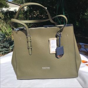 Kenneth Cole Reaction Large Army Green Purse NWT